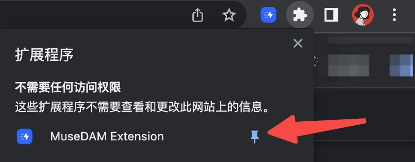 MuseDAM Help Center ｜第 7 步：点浏览器右上角这个icon